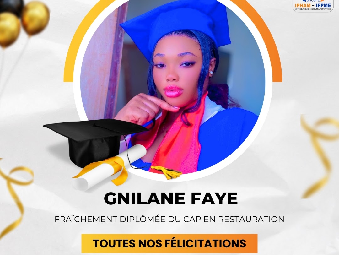 Gnilane Faye – diplômée du CAP en Restauration